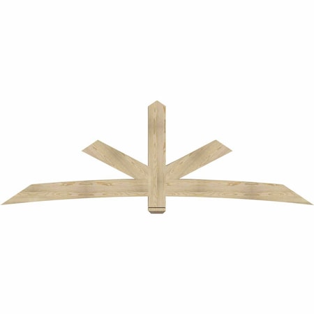 Ekena Millwork Alberta Rough Sawn Timber Gable Bracket, Douglas Fir, 108"W x 36"H x 6"D x 6"F, 8/12 Pitch GBW108X36X0606ALB00RDF